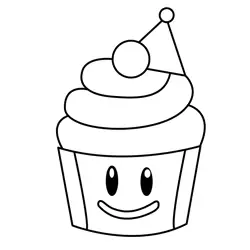 Whimsical Circus Cupcake Fun Free Coloring Page for Kids