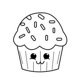 Delightful Happy Baked Good Free Coloring Page for Kids