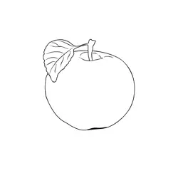 Apples 1 Free Coloring Page for Kids
