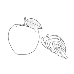 Apples 2 Free Coloring Page for Kids