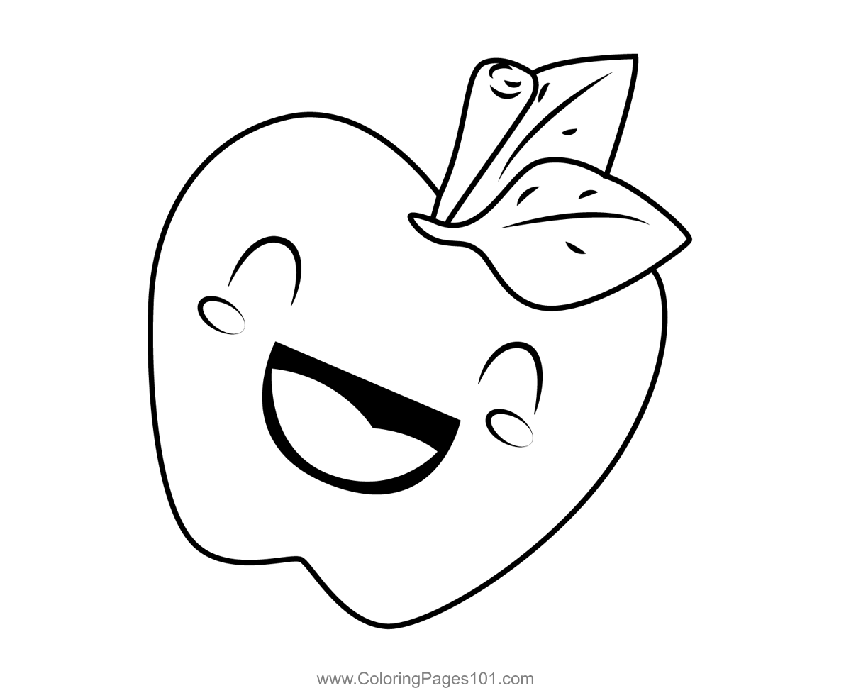 Happy Cartoon Apple
