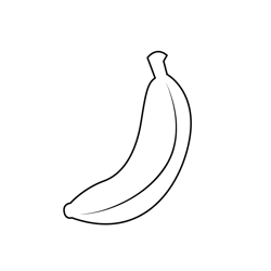 Banana 1 Free Coloring Page for Kids