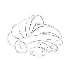 Banana Look Free Coloring Page for Kids