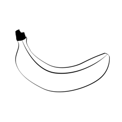 Banana Free Coloring Page for Kids