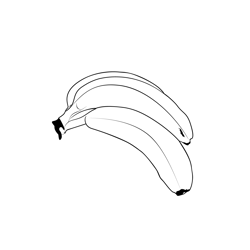 Bananas 1 Free Coloring Page for Kids