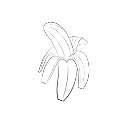 Picture Banana Free Coloring Page for Kids