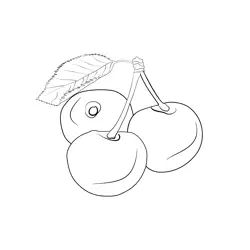 Cherry 1 Free Coloring Page for Kids