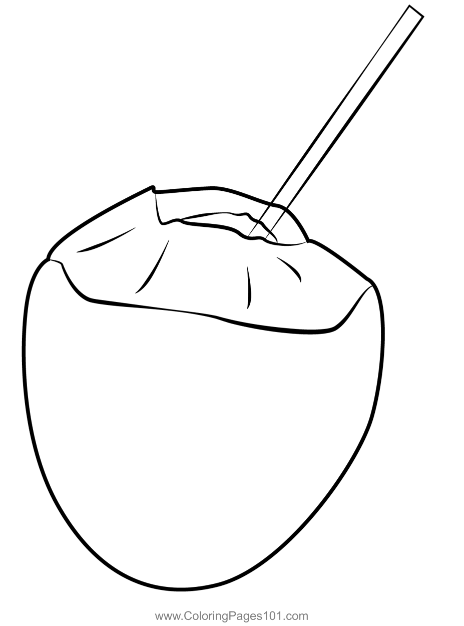 Coconut With Straw