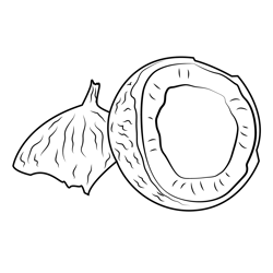 Fresh Coconut 1 Free Coloring Page for Kids