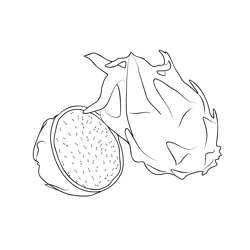 Dragon Fruit 3 Free Coloring Page for Kids