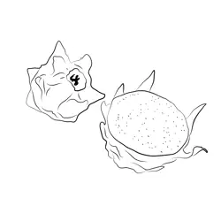 Mall Dragonfruit Free Coloring Page for Kids