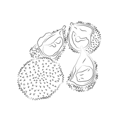 Red Durian Free Coloring Page for Kids