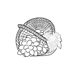 Grapes 2 Free Coloring Page for Kids
