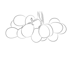 Red Green Grapes Free Coloring Page for Kids