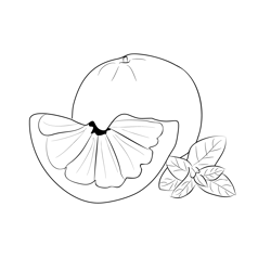 Grapefruit 2 Free Coloring Page for Kids