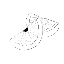 Grapefruit Cut See Free Coloring Page for Kids
