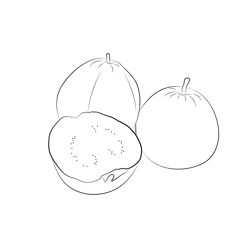 Guavas Cut Free Coloring Page for Kids