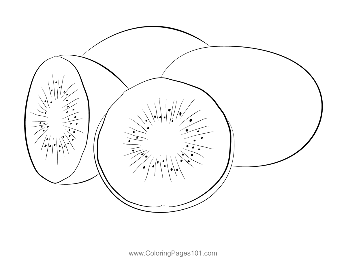 Free Kiwi Fruit Coloring Page For Kids Free Kiwifruit Printable