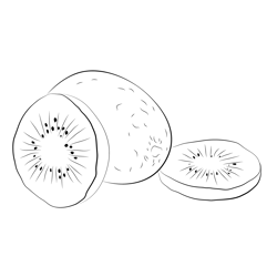 Kiwifruits Free Coloring Page for Kids