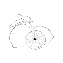Lemons Free Coloring Page for Kids
