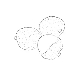 Fruit Lychee Free Coloring Page for Kids
