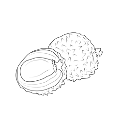 Lychee 1 Free Coloring Page for Kids