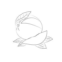 Beautiful Tropical Mango Fruit Free Coloring Page for Kids