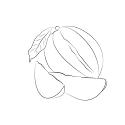 Bigstock Mango With Its Sections Free Coloring Page for Kids