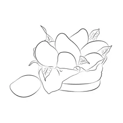 Mango Group In Pot Free Coloring Page for Kids