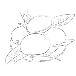 Mango New Free Coloring Page for Kids