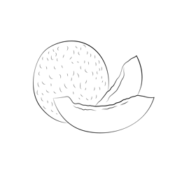 Melon Free Coloring Page for Kids