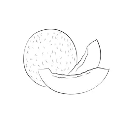 Melon Free Coloring Page for Kids