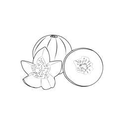 Melons 2 Free Coloring Page for Kids