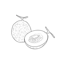 Melons 3 Free Coloring Page for Kids