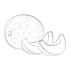 Melons Free Coloring Page for Kids