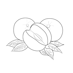 Nectarine 2 Free Coloring Page for Kids