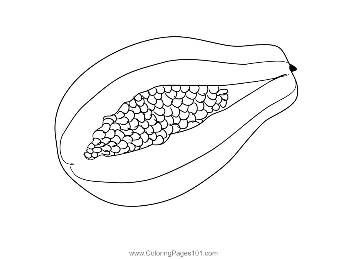Papayas 1 Coloring Page for Kids Free Papaya Printable Coloring Pages