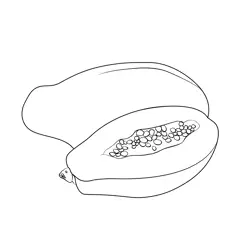 Papayas 3 Free Coloring Page for Kids