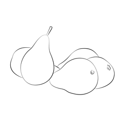 Pear Group Free Coloring Page for Kids