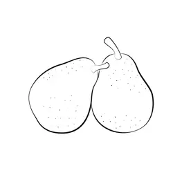Pear Free Coloring Page for Kids