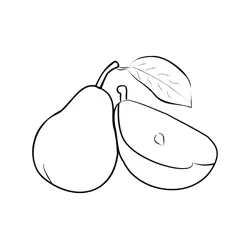 Pears 1 Free Coloring Page for Kids