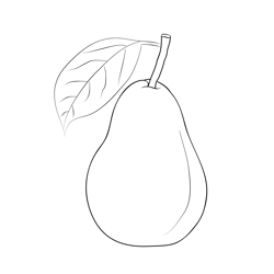 Pears 2 Free Coloring Page for Kids