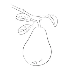 Pears Glamour Free Coloring Page for Kids