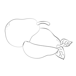 Pears Super Fruit For Many Disorders Free Coloring Page for Kids