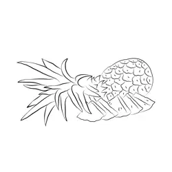 Pineapple Free Coloring Page for Kids