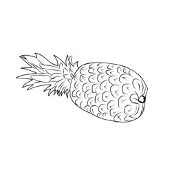 Pineapples 1 Free Coloring Page for Kids