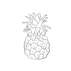 Pineapples Free Coloring Page for Kids