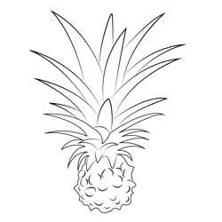 Small Pineapple Free Coloring Page for Kids