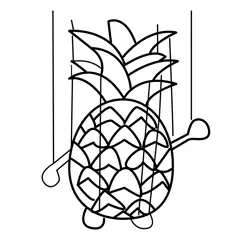 Tropical Fruit Puppet Show Free Coloring Page for Kids