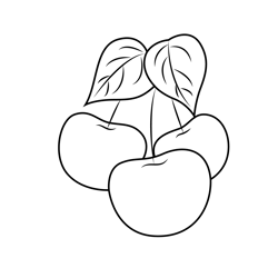 Fresh Plums Free Coloring Page for Kids
